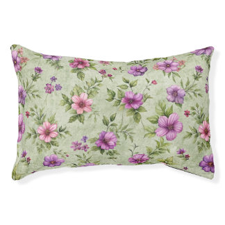 Cozy Floral Dog Bed – Soft & Stylish