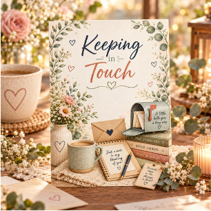 Cozy Floral Keeping in Touch Cottagecore Greeting Thank You Card
