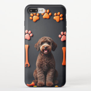 🐾 Cozy Fluffy Brown Pup Charm Soft Aesthetic✨🤎 iPhone 8/7 Plus Slider Case