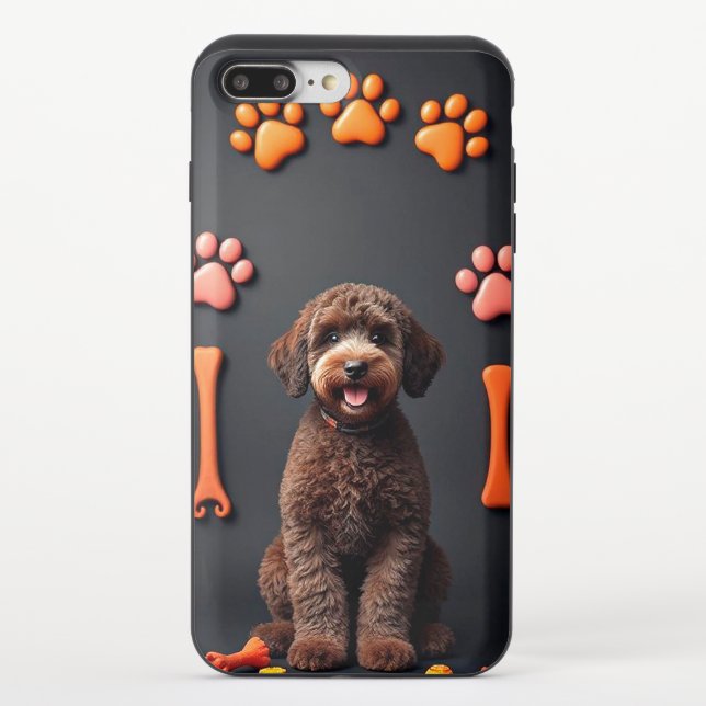 🐾 Cozy Fluffy Brown Pup Charm Soft Aesthetic✨🤎 Uncommon iPhone Case (Back)