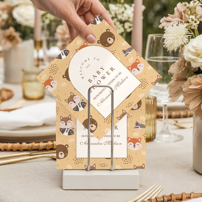 Cozy Forest Animals Baby Shower Napkins (Creator Uploaded)