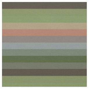 Cozy Forest Cabin Stripe Pattern Woodland Earth  Fabric