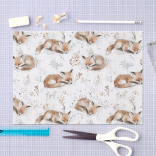 Cozy Foxes Christmas Tissue Paper