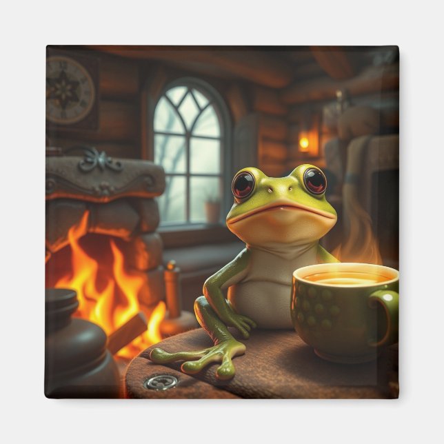 Cozy Frog Magnet (Front)