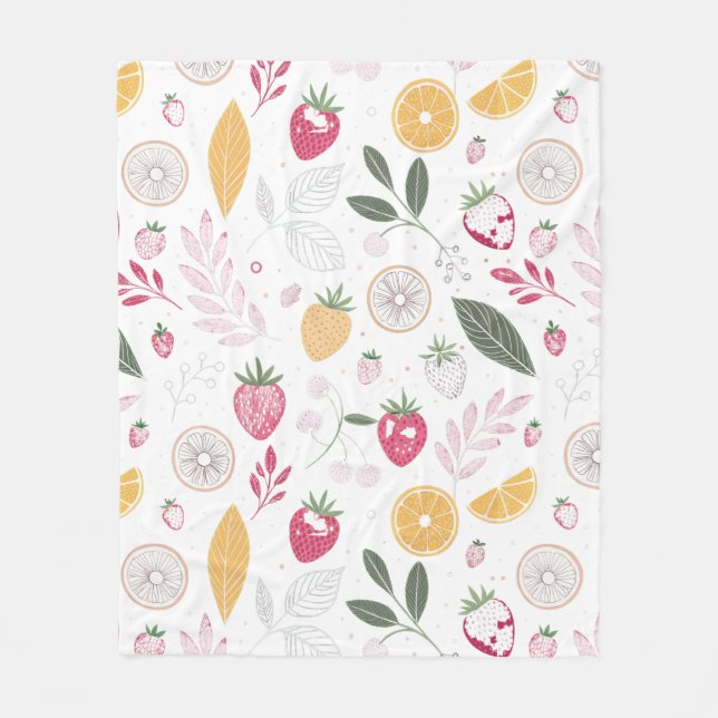 Cozy Fruit Garden Fleece BlanketFleece Blanket (Front)