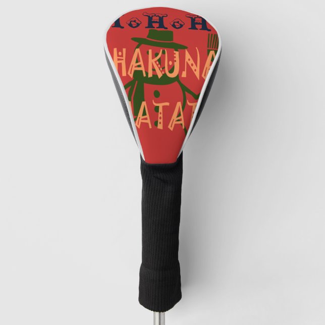 Cozy Funny Matata Santa Time for Christmas Fun Golf Head Cover (Front)