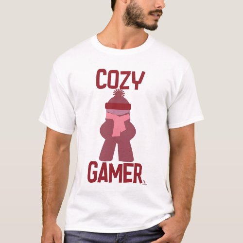 Cozy Gamer Fun Boardgame Meeple Slogan T_Shirt