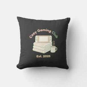 Cozy Gaming Club pillow Est 2025 Cute Gamer Girl