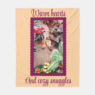 Cozy garden cats blanket