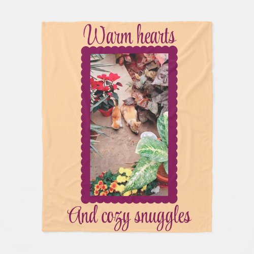 Cozy garden cats blanket