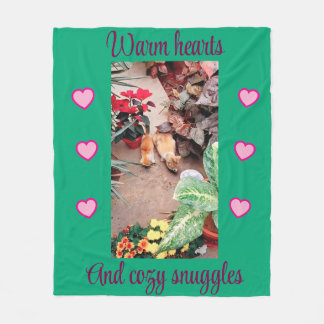 Cozy garden cats blanket