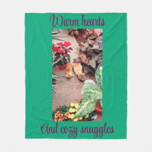 Cozy garden cats blanket