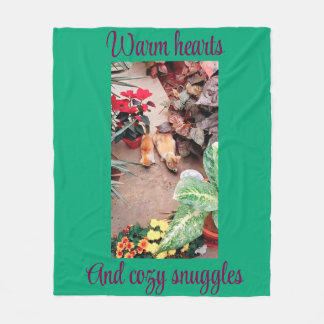 Cozy garden cats blanket