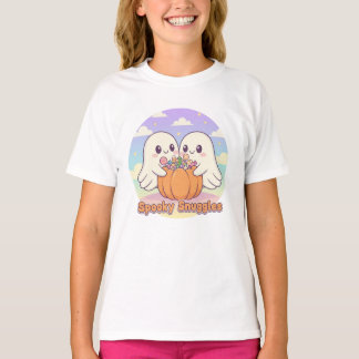 Cozy Ghosts & Candy Halloween T-Shirt – Cute
