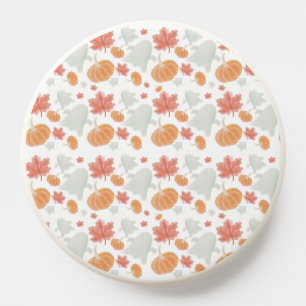 Cozy Ghosts & Pumpkins Autumn Pattern PopSocket