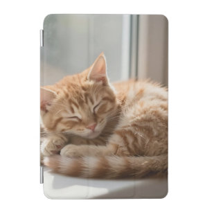 Cozy Ginger Cat Sunbathing Nap iPad Mini Cover