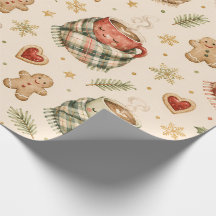 Cozy Gingerbread Cookies Hot Cocoa Holly Christmas