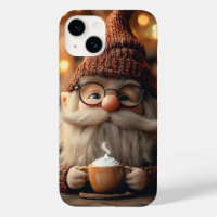 Cozy Gnome Enjoying a Cup of Hot Cocoa