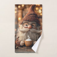 Cozy Gnome Enjoying a Cup of Hot Cocoa