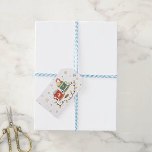 Cozy Gold Christmas Coffee Cocoa Gift Tags
