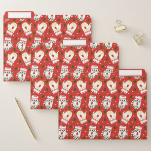 Cozy Gold Winter Gloves File Folder