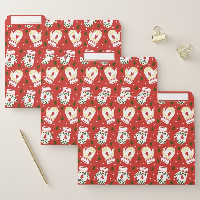 Cozy Gold Winter Gloves File Folder (Set)