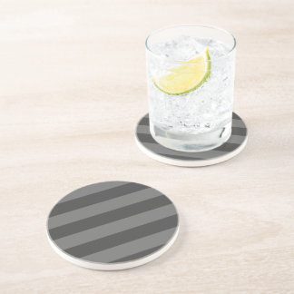 Cozy Gray Striped Coaster