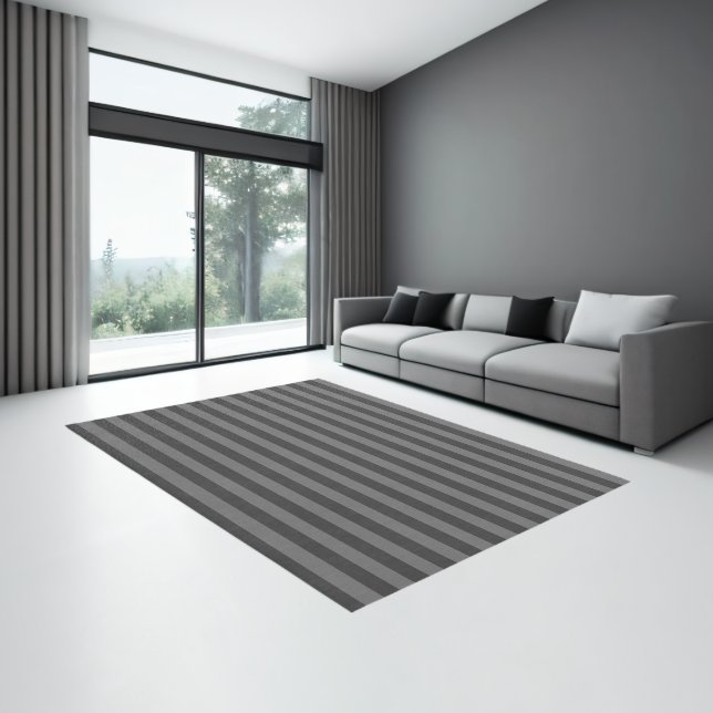 Cozy Gray Striped Rug (Insitu (Indoor 3))