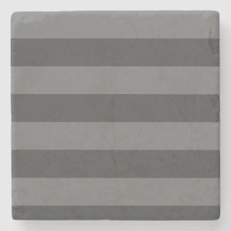 Cozy Gray Striped Stone Coaster