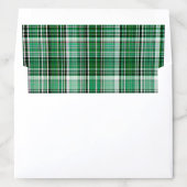 Cozy Green and White Plaid Flannel Pattern Envelope Liner (In Envelope)