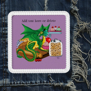 Cozy Green Pastry Chef Dragon Kitchen Bakery Patch