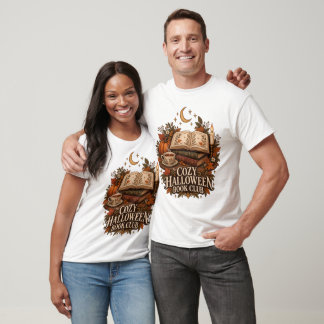Cozy Halloween Book Club Dark Academia Autumn T-Shirt