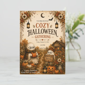 Cozy Halloween Gathering Invitation