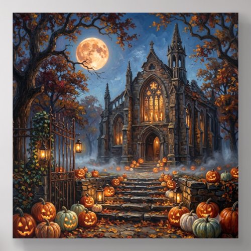  Cozy Halloween Kitchen Wall Art | Farmhouse Pum Acrylic Photo Tile