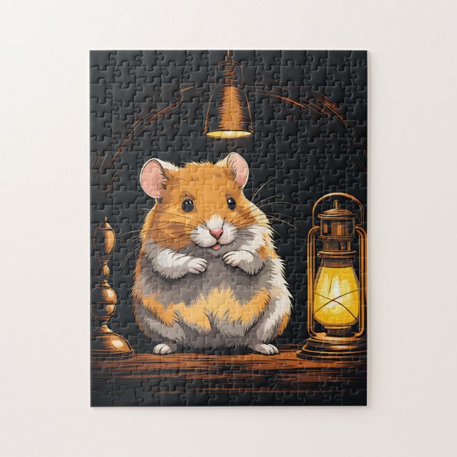 Cozy Hamster Animal Jigsaw Puzzle (Vertical)