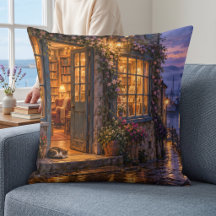 Cozy Harbor Bookstore at Twilight