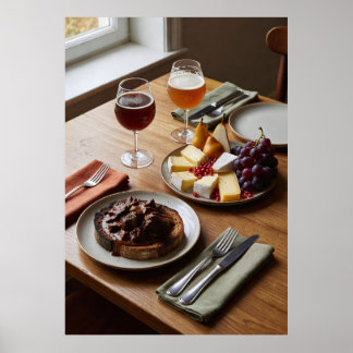 Cozy Harvest Pairing by the Window Poster
