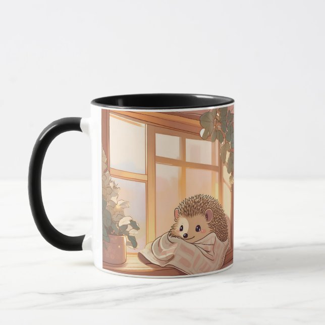 Cozy Hedgehog Mug: A Warm Embrace Mug (Left)