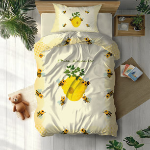 Cozy Hive Dream Reversible Twin Size Duvet Cover
