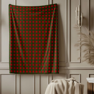 Cozy Holiday Classic Tartan Plaid Pattern Fleece Blanket