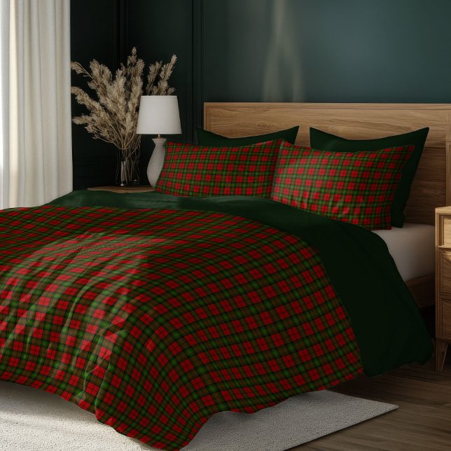 Cozy Holiday Duvet Cover in Red Tartan Plaid (Cozy Holiday Duvet Cover in Red Tartan Plaid)
