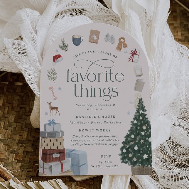 Cozy Holiday Favorite Things Party Invitation (Creator Uploaded)