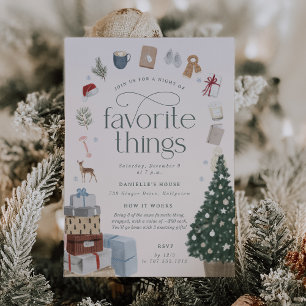 Cozy Holiday Favorite Things Party Invitation