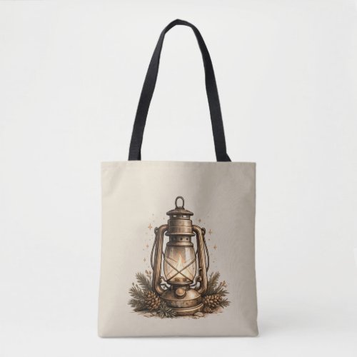 Cozy Holiday Lantern Tote Bag
