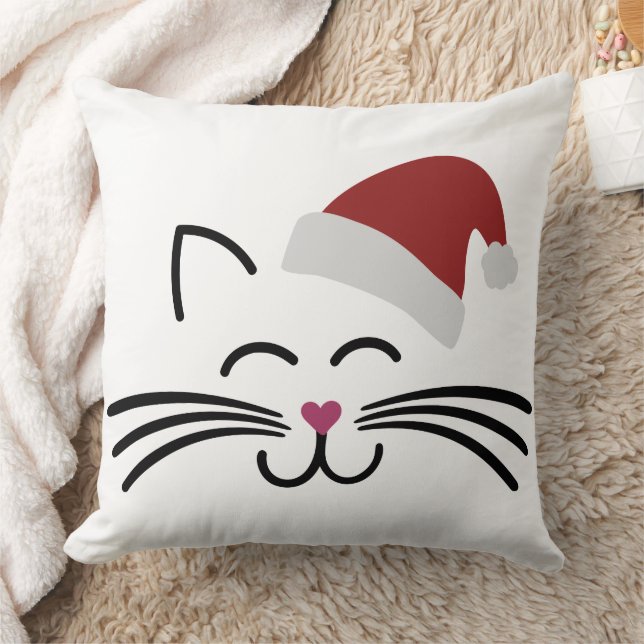 Cozy Holiday Merry Catmas Bliss Classic Throw Pillow (Blanket)