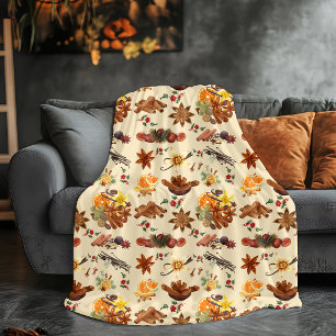 Cozy Holiday Spice Blanket – Cinnamon, Orange
