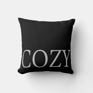 COZY HOLIDAY TYPOGRAPHY SQUARE THROW PILLOW