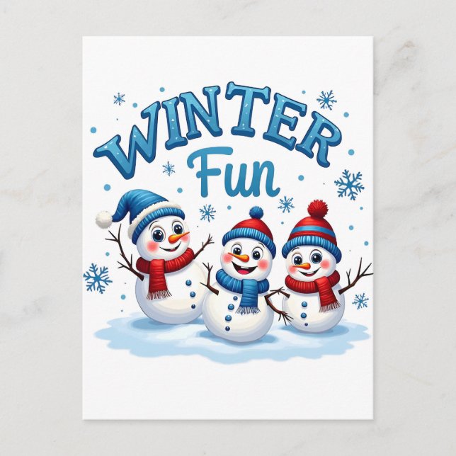 Cozy Holiday Wallpaper for Winter Magic Nights Postcard (Front)