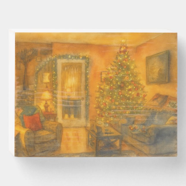 Cozy Holiday  Wooden Box Sign (Front Horizontal)