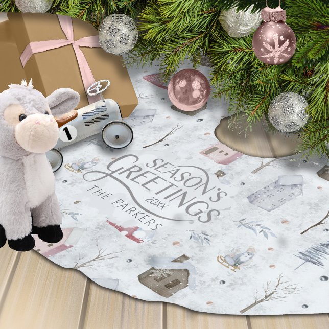 Cozy Home Christmas Pink ID985 Brushed Polyester Tree Skirt (Creator Uploaded)